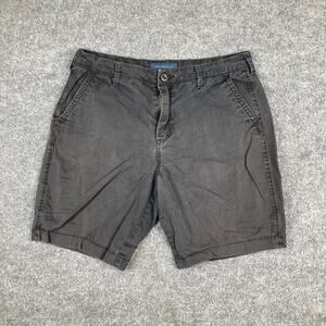 Aeropostale Shorts Mens Size 32 Black Chino Casual Flat Front Stretch